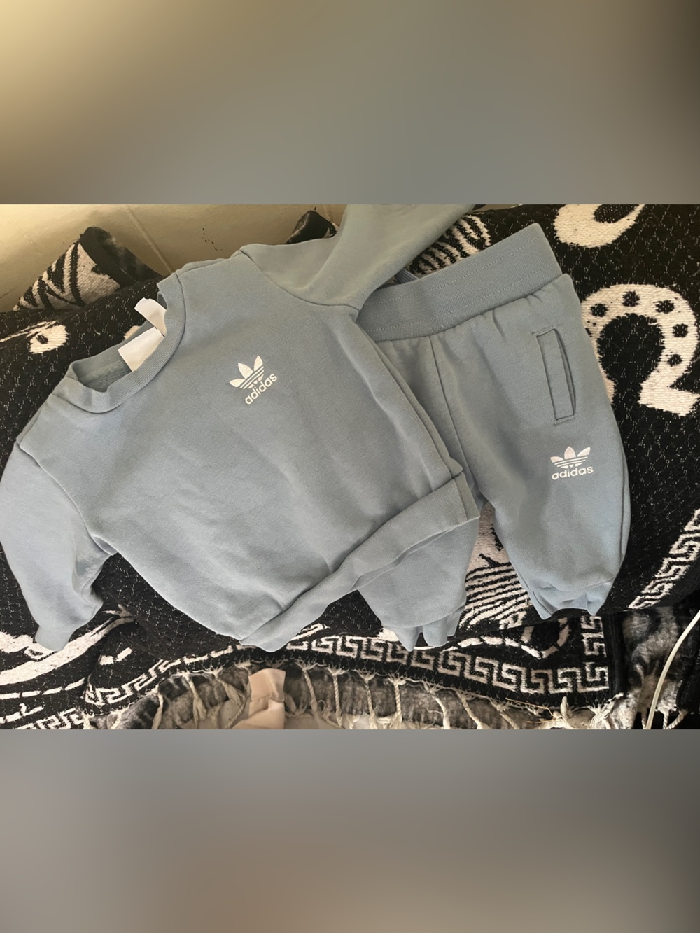 adidas Kids blue Sweatshirt & Joggers Set
